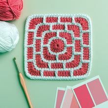 Brick Square Crochet Coaster Pattern Geometric Mug Rug Modern Home Decor PDF