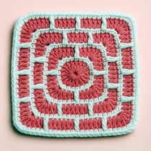 Brick Square Crochet Coaster Pattern Geometric Mug Rug Modern Home Decor PDF