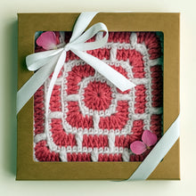 Brick Square Crochet Coaster Pattern Geometric Mug Rug Modern Home Decor PDF