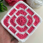 Brick Square Crochet Coaster Pattern Geometric Mug Rug Modern Home Decor PDF