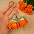 3D Crochet Rose Keychain Pattern PDF - Handmade Floral Bag Charm - Hand Trendy