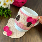 Crochet Pattern Bundle, Crochet Coaster Pattern and Cup Cozy Crochet Pattern PDF, Mug Cozy Crochet Pattern, Cute Cat Coaster and Mug Cozy Set