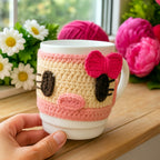 Crochet Pattern Bundle, Crochet Coaster Pattern and Cup Cozy Crochet Pattern PDF, Mug Cozy Crochet Pattern, Cute Cat Coaster and Mug Cozy Set