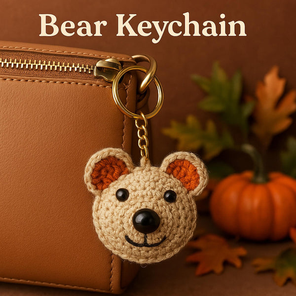 Mini Amigurumi Teddy Bear Keychain Pattern | Small Crochet Teddy Bear PDF - Hand Trendy
