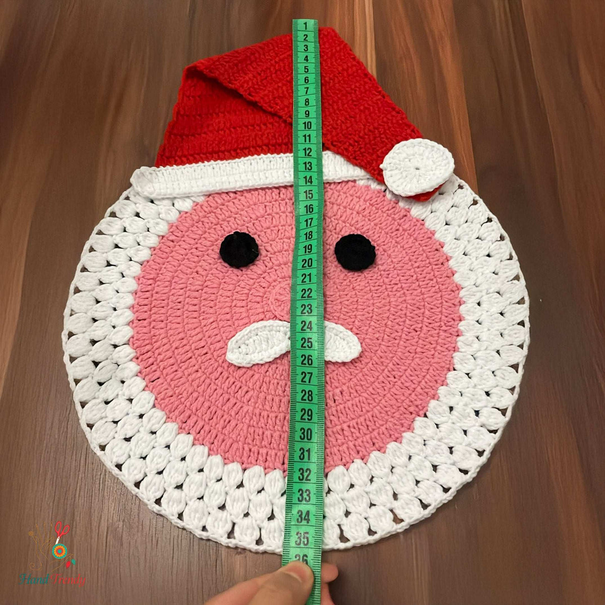 Santa Placemat Crochet Pattern PDF For Christmas Table Decor - Hand Trendy