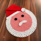 Santa Placemat Crochet Pattern PDF For Christmas Table Decor - Hand Trendy