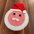 Santa Placemat Crochet Pattern PDF For Christmas Table Decor - Hand Trendy