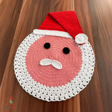 Santa Placemat Crochet Pattern PDF For Christmas Table Decor