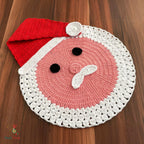 Santa Placemat Crochet Pattern PDF For Christmas Table Decor - Hand Trendy