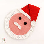 Santa Placemat Crochet Pattern PDF For Christmas Table Decor - Hand Trendy
