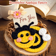 Crochet Bee Applique Pattern PDF, Cute Bumblebee Motif Design, Kids Bag Patch, Spring Nursery Decor Tutorial