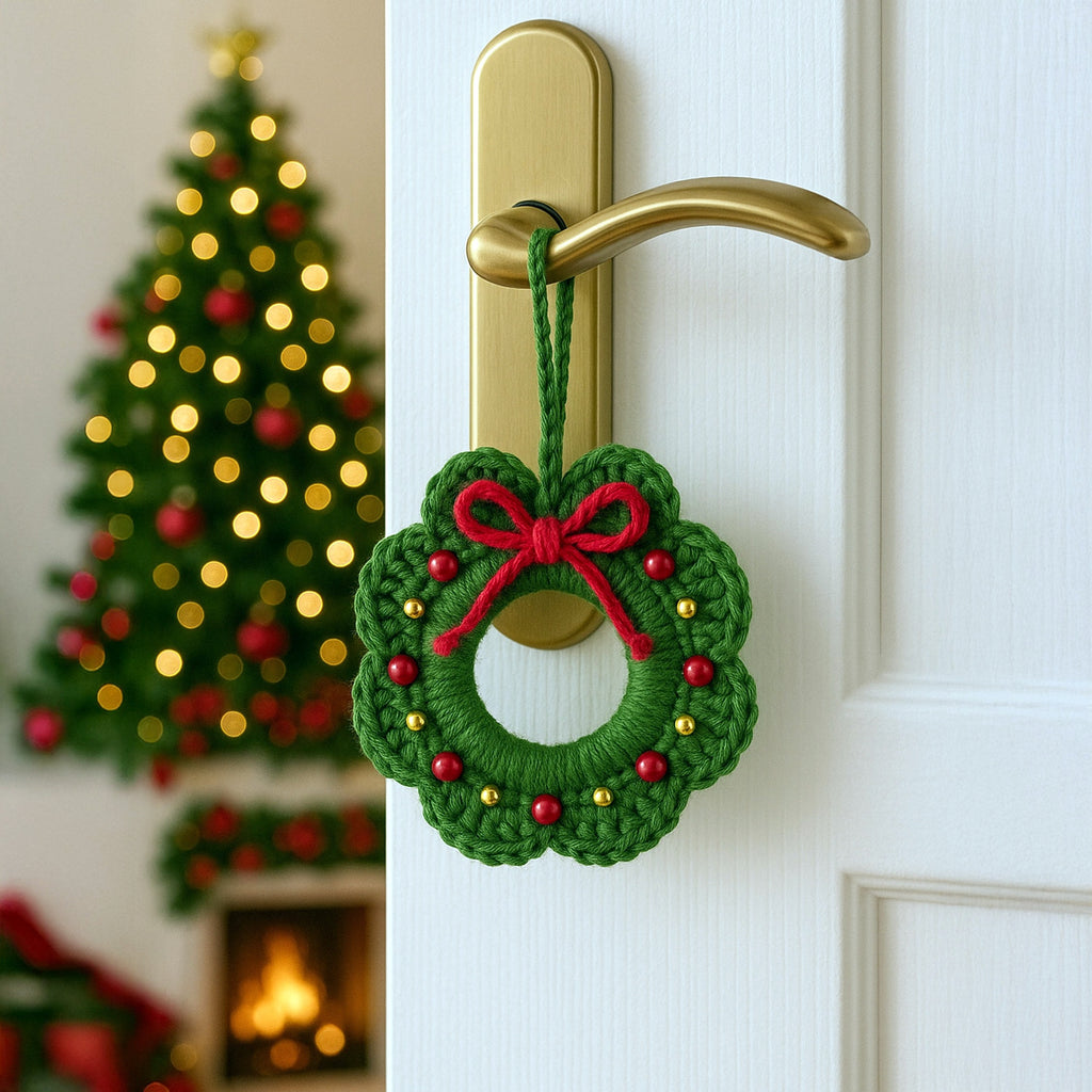 8 Crochet Christmas Wreath Patterns Bundle PDF, Holiday Ornament Pattern Set, Instant Download Discount Pack