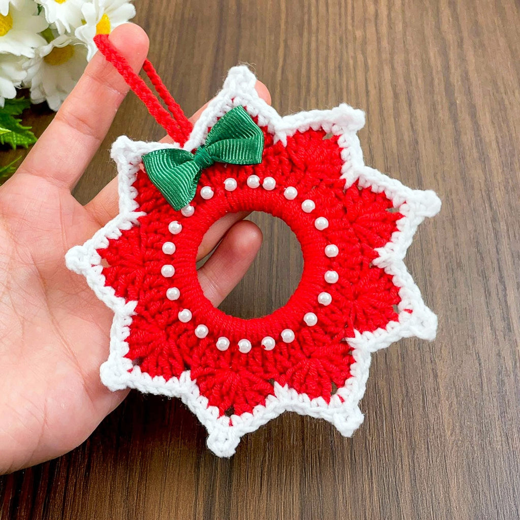 8 Crochet Christmas Wreath Patterns Bundle PDF, Holiday Ornament Pattern Set, Instant Download Discount Pack
