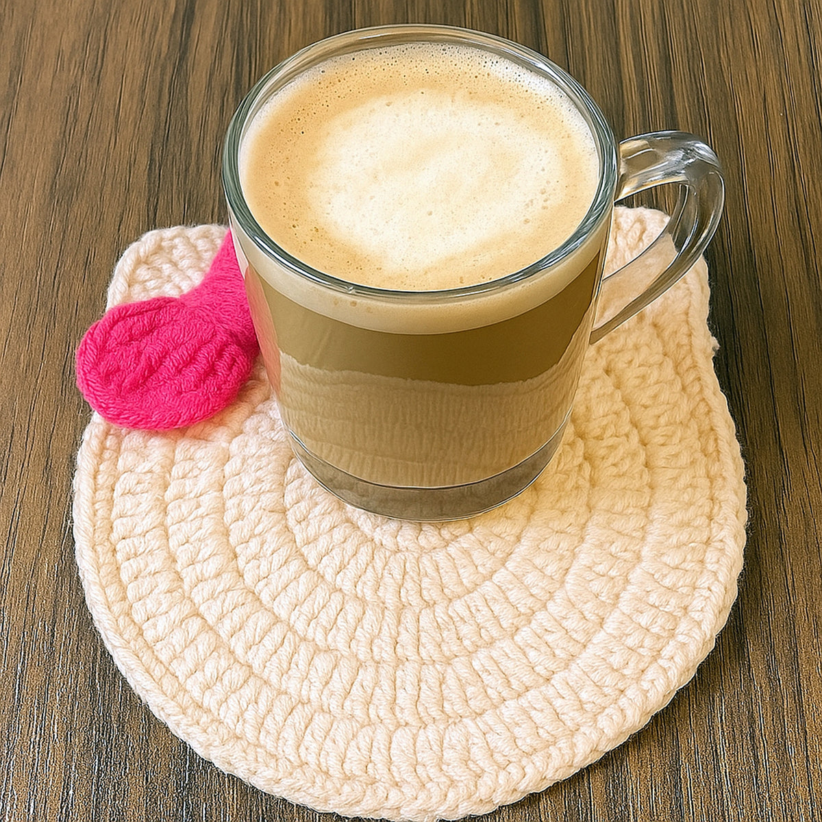 Crochet Coaster Pattern, Animal Coaster Crochet Pattern PDF, Cat Coaster Crochet, Easy Mug Rug Pattern, Cute Cat with Bow Coaster