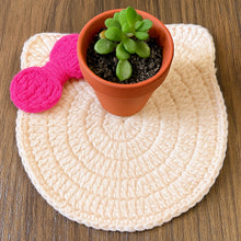 Crochet Coaster Pattern, Animal Coaster Crochet Pattern PDF, Cat Coaster Crochet, Easy Mug Rug Pattern, Cute Cat with Bow Coaster