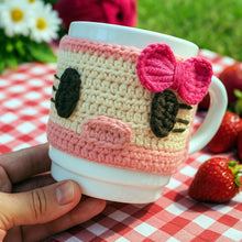 Crochet Cup Cozy Pattern, Mug Cozy Crochet Pattern PDF, Crochet Mug Sleeve Pattern, Coffee Cozy Crochet, Cute Cat Mug Cozy with Bow