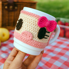 Crochet Cup Cozy Pattern, Mug Cozy Crochet Pattern PDF, Crochet Mug Sleeve Pattern, Coffee Cozy Crochet, Cute Cat Mug Cozy with Bow