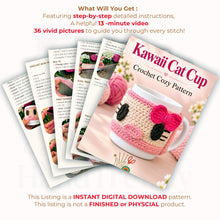 Crochet Cup Cozy Pattern, Mug Cozy Crochet Pattern PDF, Crochet Mug Sleeve Pattern, Coffee Cozy Crochet, Cute Cat Mug Cozy with Bow