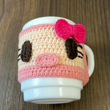Crochet Cup Cozy Pattern, Mug Cozy Crochet Pattern PDF, Crochet Mug Sleeve Pattern, Coffee Cozy Crochet, Cute Cat Mug Cozy with Bow