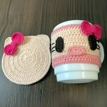 Crochet Cup Cozy Pattern, Mug Cozy Crochet Pattern PDF, Crochet Mug Sleeve Pattern, Coffee Cozy Crochet, Cute Cat Mug Cozy with Bow