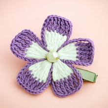 Crochet Flower Applique Pattern PDF, Five Petal Floral Motif Design, Pearl Center Embellishment, Hair Clip Brooch Decor, Handmade Craft