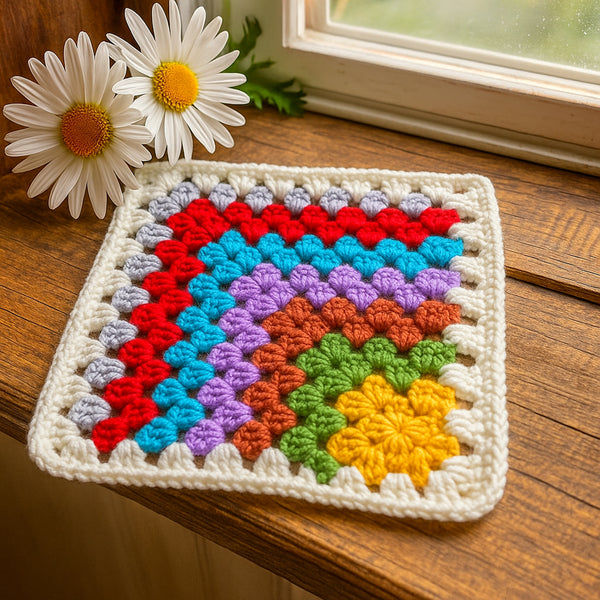 Crochet Granny Square Pattern PDF For Blanket Pillow Bag And Home Decor Projects