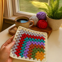 Crochet Granny Square Pattern PDF For Blanket Pillow Bag And Home Decor Projects