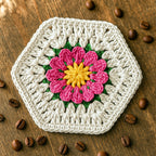 Crochet Hexagon Coaster Pattern PDF - image 2