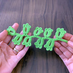 Crochet Leaf Branch Pattern PDF, Decorative Vine Applique Botanical Motif Tutorial, English & German