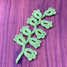 Crochet Leaf Branch Pattern PDF, Decorative Vine Applique Botanical Motif Tutorial, English & German