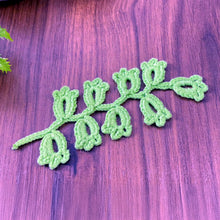 Crochet Leaf Branch Pattern PDF, Decorative Vine Applique Botanical Motif Tutorial, English & German