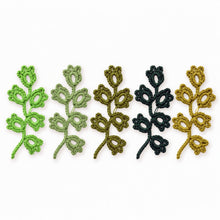 Crochet Leaf Branch Pattern PDF, Decorative Vine Applique Botanical Motif Tutorial, English & German