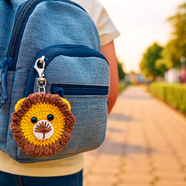 Crochet Lion Applique PDF Pattern, Animal Face Motif Design, Nursery Decor Craft, Baby Gift Idea, Handmade Crochet Accessory