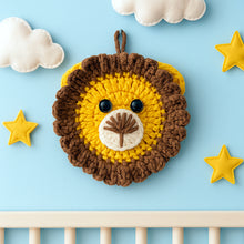 Crochet Lion Applique PDF Pattern, Animal Face Motif Design, Nursery Decor Craft, Baby Gift Idea, Handmade Crochet Accessory