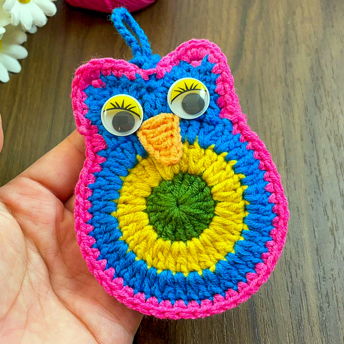 Crochet Owl Keychain Pattern PDF, Cute Amigurumi Bird Charm Design, Kids Backpack Accessory, Handmade Keyring Tutorial