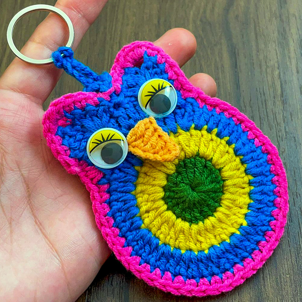 Crochet Owl Keychain Pattern PDF, Cute Amigurumi Bird Charm Design, Kids Backpack Accessory, Handmade Keyring Tutorial