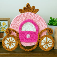 Crochet Princess Carriage Pattern PDF Nursery Wall Decor Baby Room Hanging Tutorial