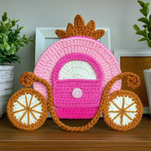 Crochet Princess Carriage Pattern PDF Nursery Wall Decor Baby Room Hanging Tutorial