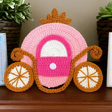 Crochet Princess Carriage Pattern PDF Nursery Wall Decor Baby Room Hanging Tutorial