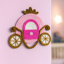 Crochet Princess Carriage Pattern PDF Nursery Wall Decor Baby Room Hanging Tutorial