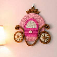 Crochet Princess Carriage Pattern PDF Nursery Wall Decor Baby Room Hanging Tutorial