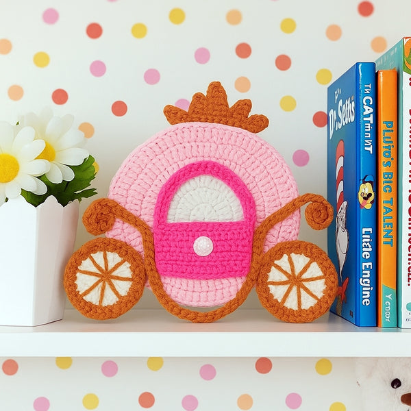 Crochet Princess Carriage Pattern PDF Nursery Wall Decor Baby Room Hanging Tutorial