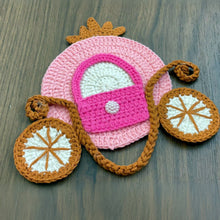 Crochet Princess Carriage Pattern PDF Nursery Wall Decor Baby Room Hanging Tutorial