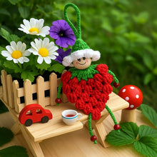 Crochet Strawberry Doll Pattern PDF, Amigurumi Keychain Tutorial, Cute Fruit Girl Ornament, Handmade Bag Charm Design