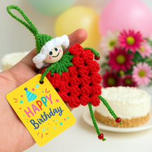 Crochet Strawberry Doll Pattern PDF, Amigurumi Keychain Tutorial, Cute Fruit Girl Ornament, Handmade Bag Charm Design