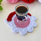 Crochet Santa Coasters Pattern - Festive Decor - Adorable Christmas Decor for Home and Coffee Lovers - Hand Trendy