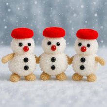 Pom Pom Snowman DIY Craft Pattern, Easy Snowman Tutorial for Winter Decorations - Hand Trendy