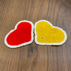 Heart Crochet Doily & Potholder Pattern - Cute Crochet Decor for Valentine's Day - Hand Trendy