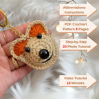 Mini Amigurumi Teddy Bear Keychain Pattern PDF | Small Crochet Teddy Bear PDF - Hand Trendy