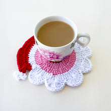 Crochet Santa Claus Coasters PDF Pattern, Adorable Christmas Decor for Home and Coffee Lovers - Hand Trendy
